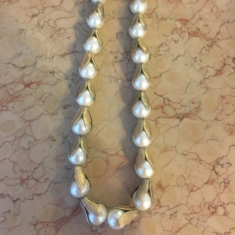 Faux pearl necklace